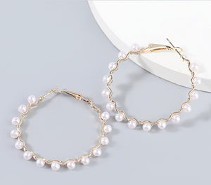 Gold-plated Pearl Earrings